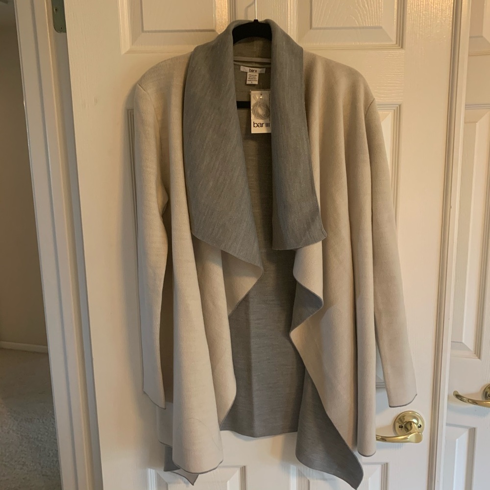 Bar III knit wrapped long cardigan